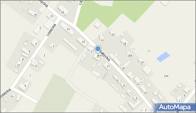 Objazda, Bałtycka, 15, mapa Objazda