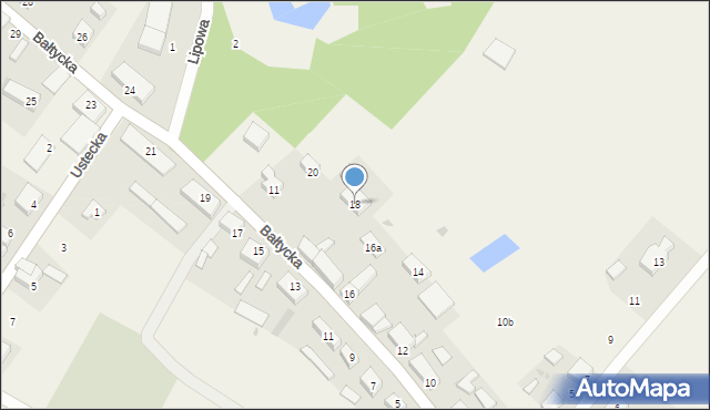 Objazda, Bałtycka, 18, mapa Objazda