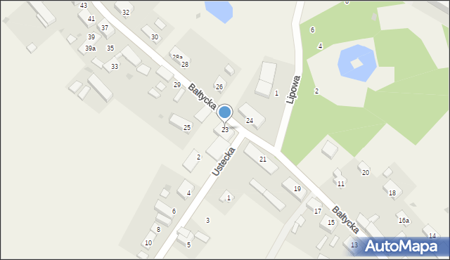 Objazda, Bałtycka, 23, mapa Objazda