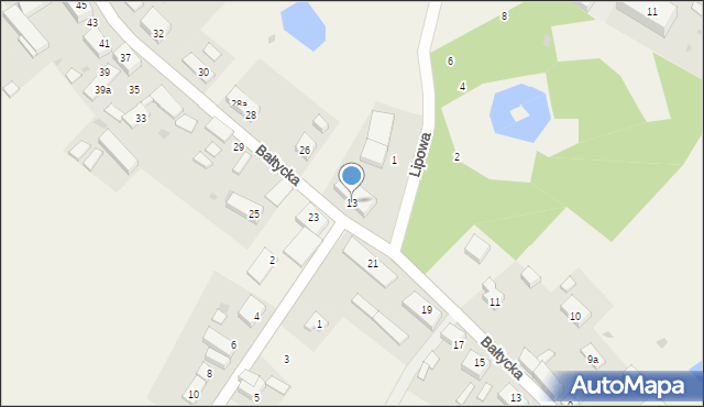 Objazda, Bałtycka, 24, mapa Objazda