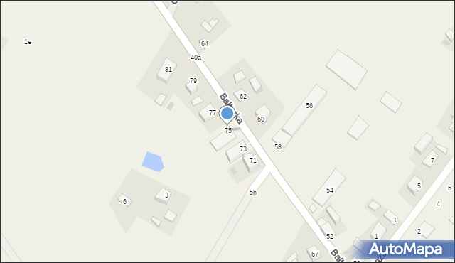 Objazda, Bałtycka, 75, mapa Objazda