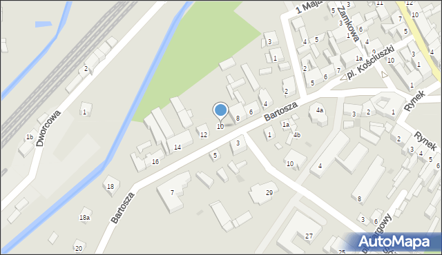 Odolanów, Bartosza, 10, mapa Odolanów