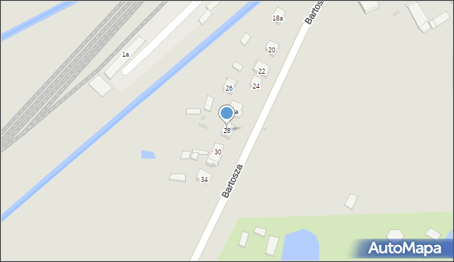 Odolanów, Bartosza, 28, mapa Odolanów