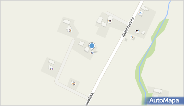 Ogrodzona, Bażanowicka, 60, mapa Ogrodzona