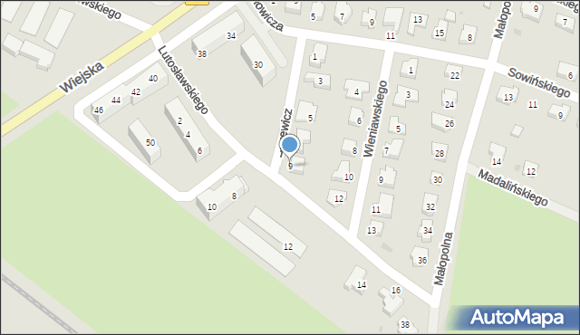 Oława, Bacewicz Grażyny, 9, mapa Oława