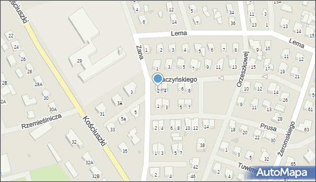 Olecko, Baczyńskiego Krzysztofa Kamila, 2, mapa Olecko