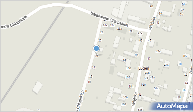 Oleśnica, Batalionów Chłopskich, 16, mapa Oleśnica