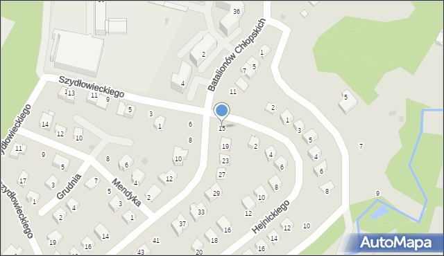 Opatów, Batalionów Chłopskich, 15, mapa Opatów