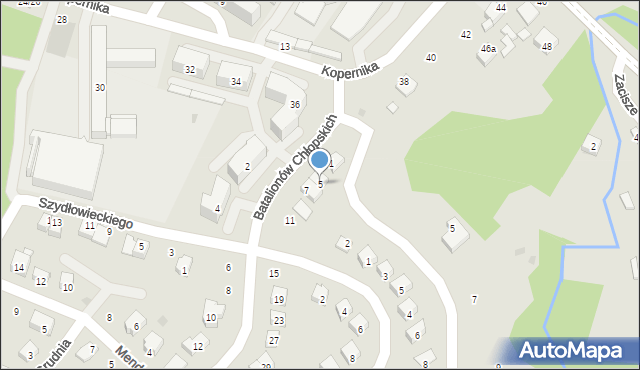 Opatów, Batalionów Chłopskich, 5, mapa Opatów