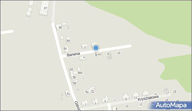 Orzesze, Barwna, 6, mapa Orzesze
