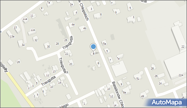 Ostróda, Batalionów Chłopskich, 6, mapa Ostróda