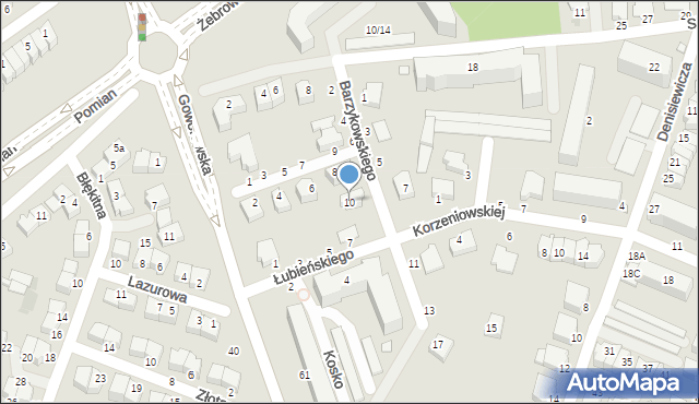 Ostrołęka, Barzykowskiego Stanisława, 10, mapa Ostrołęka