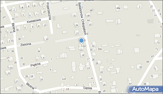 Ostrów Lubelski, Batalionów Chłopskich, 23, mapa Ostrów Lubelski