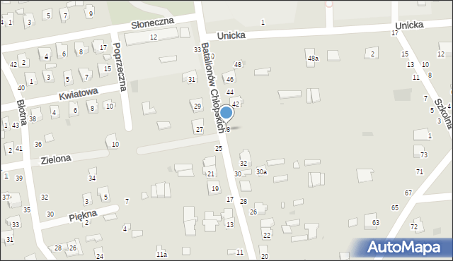 Ostrów Lubelski, Batalionów Chłopskich, 38, mapa Ostrów Lubelski