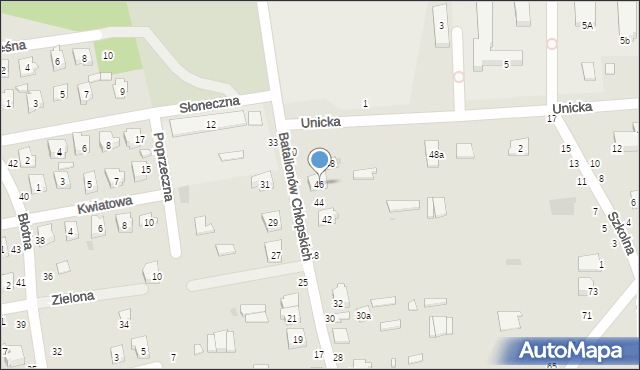 Ostrów Lubelski, Batalionów Chłopskich, 46, mapa Ostrów Lubelski