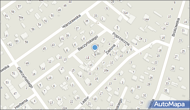 Ostrów Mazowiecka, Baczyńskiego Krzysztofa Kamila, 9, mapa Ostrów Mazowiecka