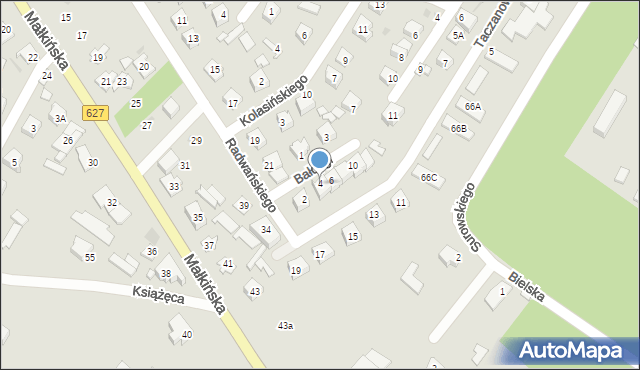 Ostrów Mazowiecka, Bałdygi Antoniego, 4, mapa Ostrów Mazowiecka