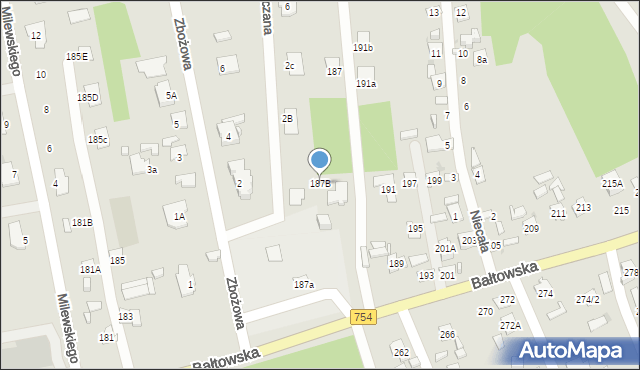 Ostrowiec Świętokrzyski, Bałtowska, 187B, mapa Ostrowiec Świętokrzyski
