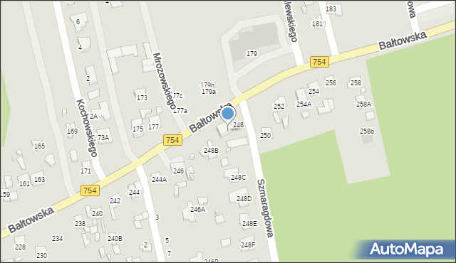 Ostrowiec Świętokrzyski, Bałtowska, 248A, mapa Ostrowiec Świętokrzyski