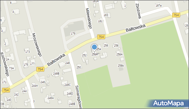 Ostrowiec Świętokrzyski, Bałtowska, 254A, mapa Ostrowiec Świętokrzyski