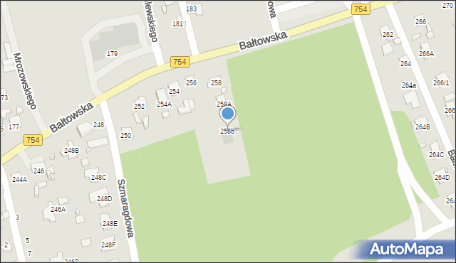 Ostrowiec Świętokrzyski, Bałtowska, 258b, mapa Ostrowiec Świętokrzyski