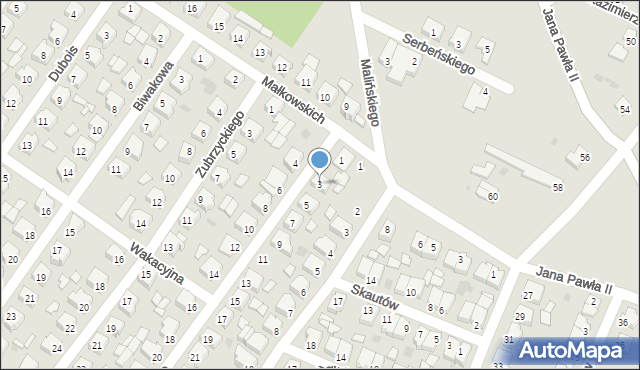 Ostrzeszów, Baczyńskiego Krzysztofa Kamila, 3, mapa Ostrzeszów