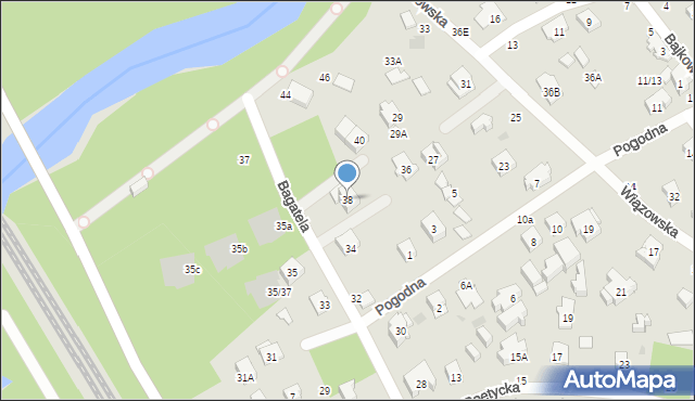 Otwock, Bagatela, 38, mapa Otwock