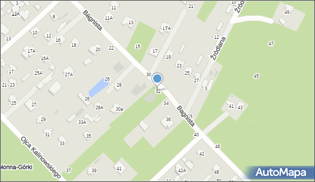 Otwock, Bagnista, 32, mapa Otwock