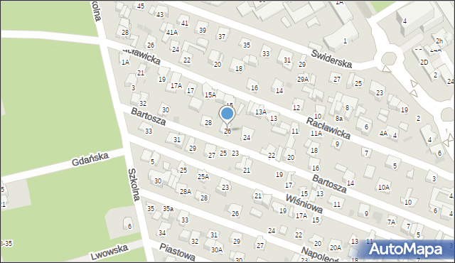 Otwock, Bartosza, 26, mapa Otwock