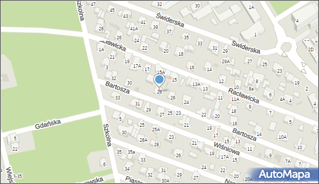 Otwock, Bartosza, 28, mapa Otwock