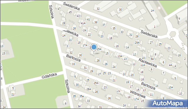 Otwock, Bartosza, 28a, mapa Otwock