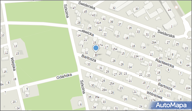 Otwock, Bartosza, 30, mapa Otwock