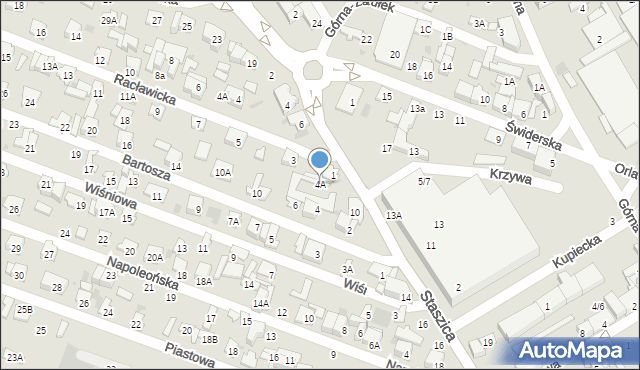 Otwock, Bartosza, 4A, mapa Otwock