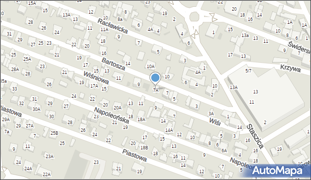 Otwock, Bartosza, 7A, mapa Otwock