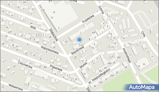 Otwock, Bazarowa, 8A, mapa Otwock