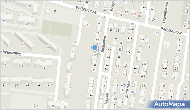 Ożarów Mazowiecki, Baśniowa, 29, mapa Ożarów Mazowiecki