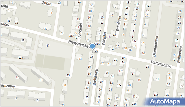 Ożarów Mazowiecki, Baśniowa, 47, mapa Ożarów Mazowiecki
