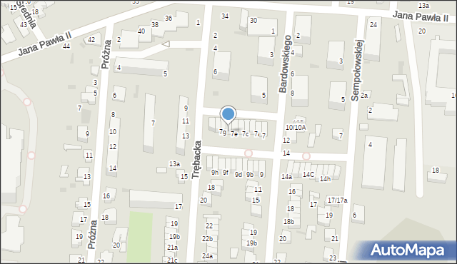 Pabianice, Bardowskiego Piotra, 7f, mapa Pabianic