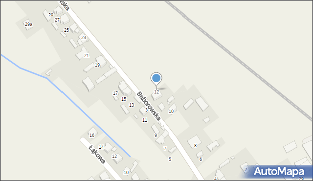 Pamiątkowo, Baborowska, 12, mapa Pamiątkowo