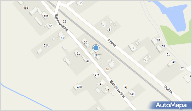 Pamiątkowo, Baborowska, 18, mapa Pamiątkowo