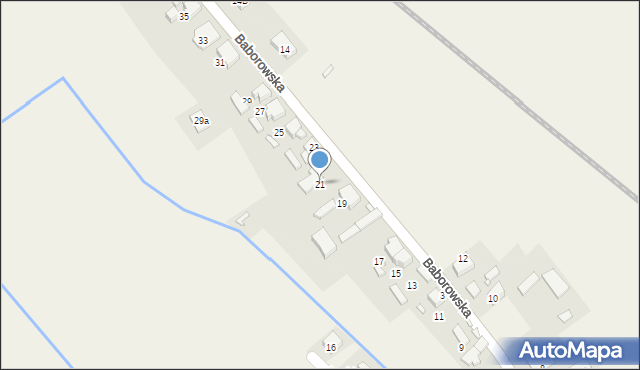 Pamiątkowo, Baborowska, 21, mapa Pamiątkowo