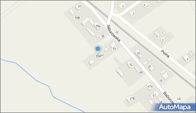 Pamiątkowo, Baborowska, 53A, mapa Pamiątkowo
