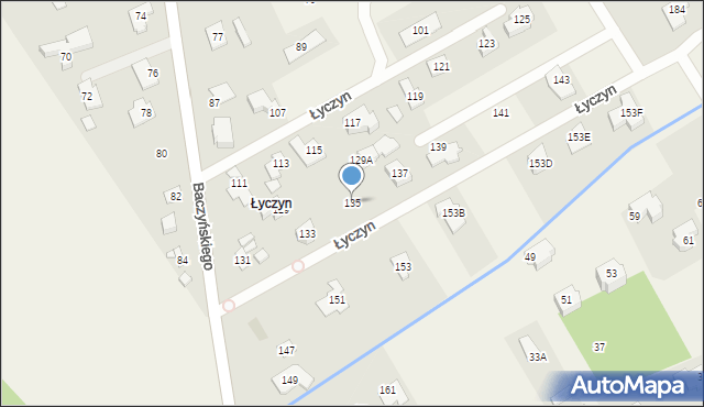 Parcela-Obory, Baczyńskiego Krzysztofa Kamila, 135, mapa Parcela-Obory