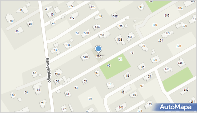 Parcela-Obory, Baczyńskiego Krzysztofa Kamila, 59C, mapa Parcela-Obory