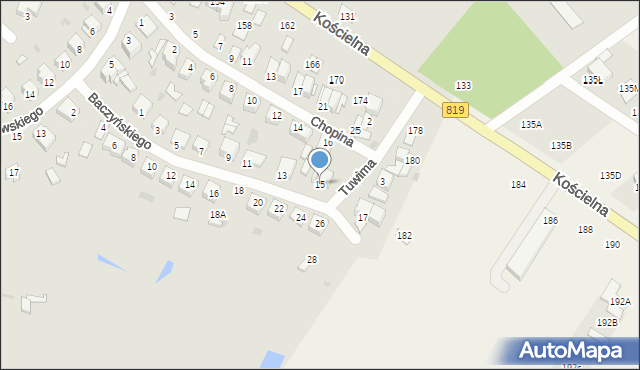 Parczew, Baczyńskiego Krzysztofa Kamila, 15, mapa Parczew