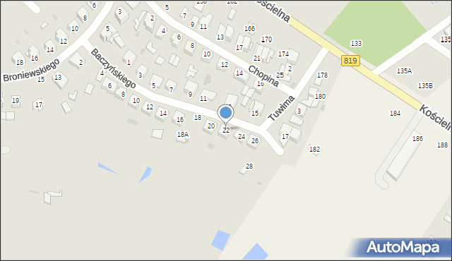 Parczew, Baczyńskiego Krzysztofa Kamila, 22, mapa Parczew