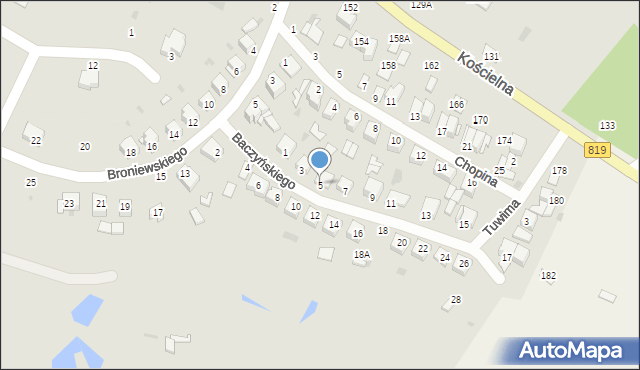 Parczew, Baczyńskiego Krzysztofa Kamila, 5, mapa Parczew