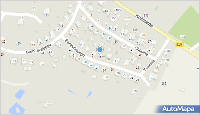 Parczew, Baczyńskiego Krzysztofa Kamila, 7, mapa Parczew