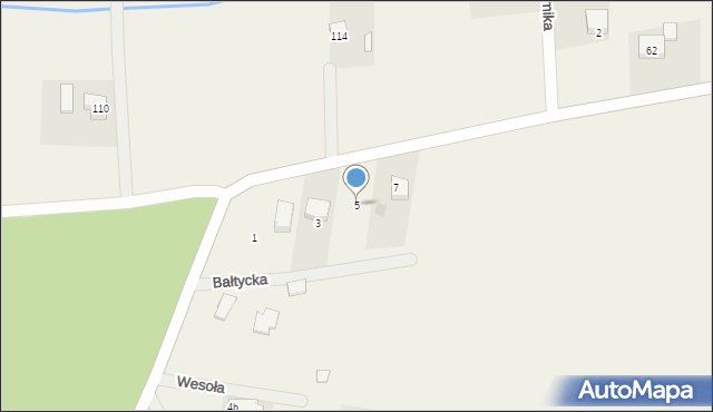 Parszczyce, Bałtycka, 5, mapa Parszczyce