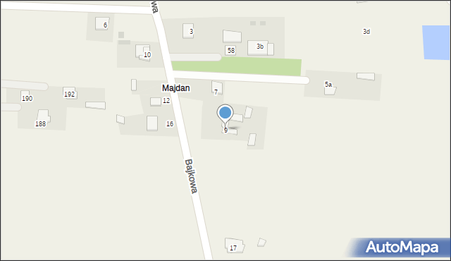 Parypse, Bajkowa, 9, mapa Parypse